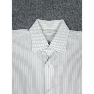 Marol Bologna Dress Shirt Men's 40 Striped Button Up 15 3/4 Italy Cotton